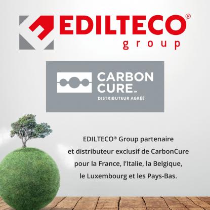 EDILTECO® Group partenaire et distributeur exclusif de CarbonCure pour la France, l’Italie, la Belgique, le Luxembourg et les Pays-Bas.