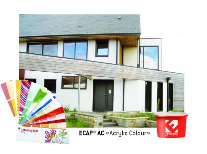 EDILTECO PRÉSENTE ECAP® AC ACRYLIC COLOUR L’ENDUIT DE FINITION QUI ALLIE ESTHÉTISME ET PERFORMANCES ÉNÉRGÉTIQUES.