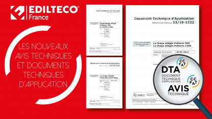 LES FORMULES POLITERM® 900 ET POLITERM® 1200 D’EDILTECO AVEC DES AGRÉGATS LÉGERS DE PSE, OBTIENNENT LEUR D.T.A., VALIDÉ PAR LE CSTB, POUR LA MISE EN OEUVRE DE CHAPE ALLÉGÉE